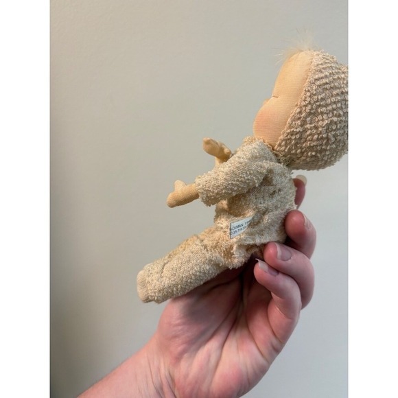 1959 Terry Cloth Doll Sleeping Baby Toy Vintage Collectible Japanese 7" - Picture 5 of 8